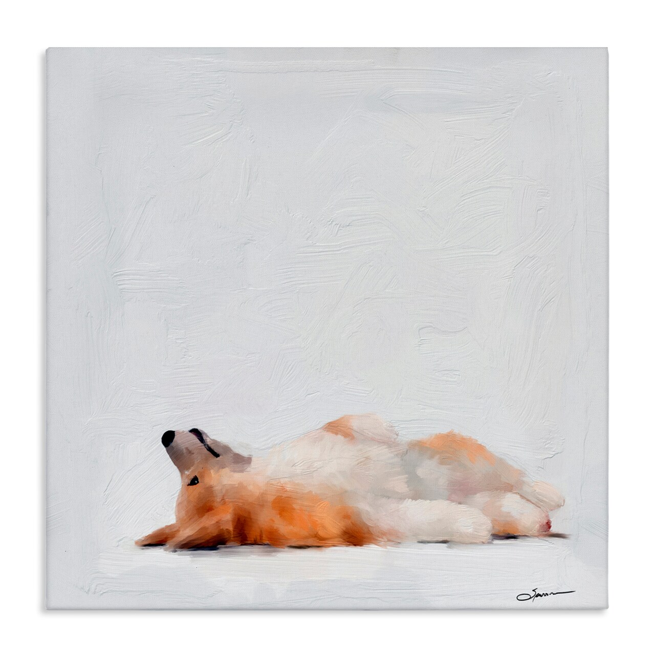 Stupell Industries Resting Daydreamer Corgi Canvas, design by Mary Sparrow